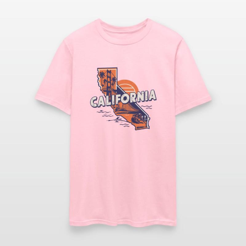 California State Iconic Symbols Retro Vintage