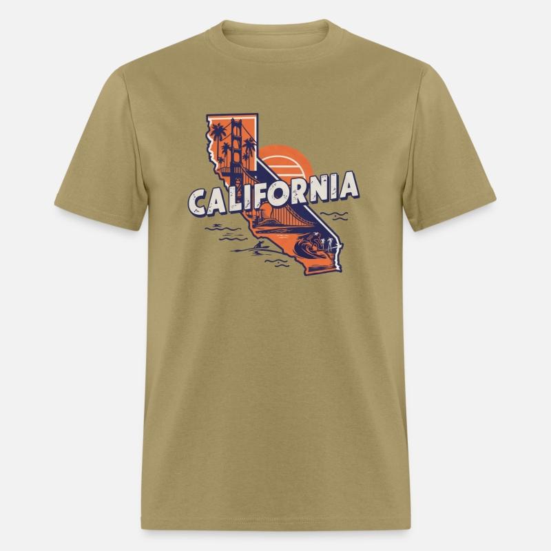 California State Iconic Symbols Retro Vintage