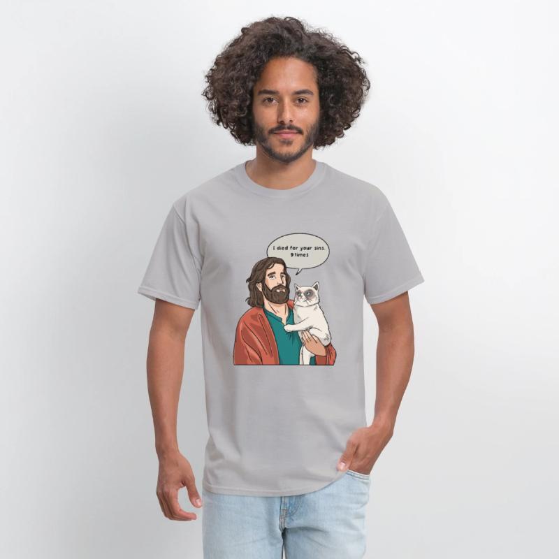 Cat as Jesus Humour for a Christian Cat Pet Lover