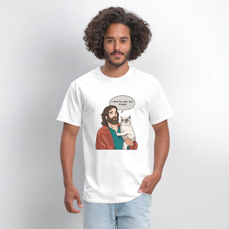 Cat as Jesus Humour for a Christian Cat Pet Lover