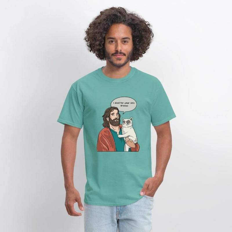 Cat as Jesus Humour for a Christian Cat Pet Lover