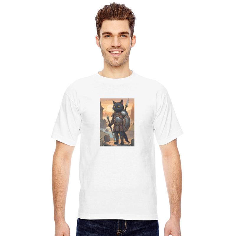 Cat painting red black cat Viking