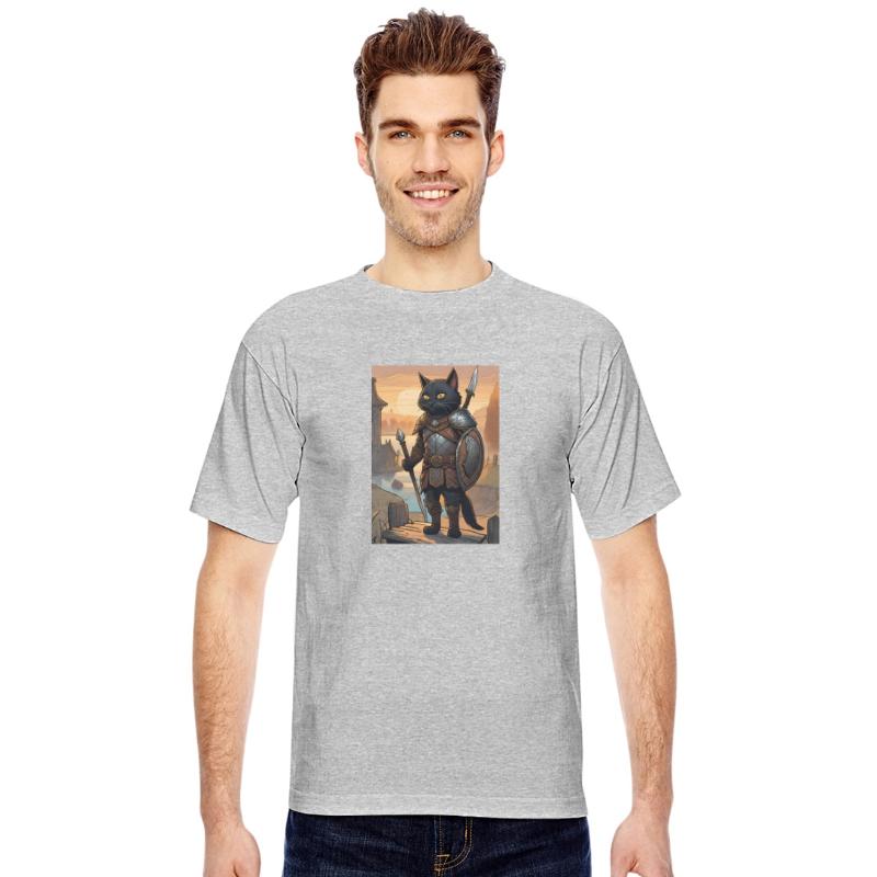 Cat painting red black cat Viking