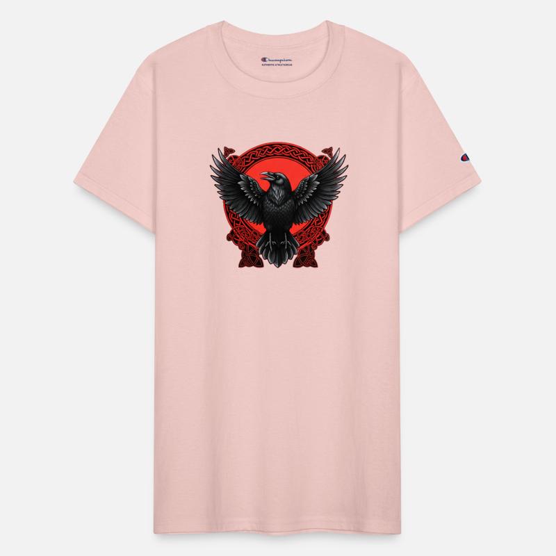 Celtic Raven T-Shirt – Bold Norse Bird Art