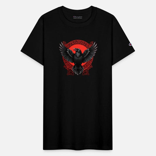 Celtic Raven T-Shirt – Bold Norse Bird Art
