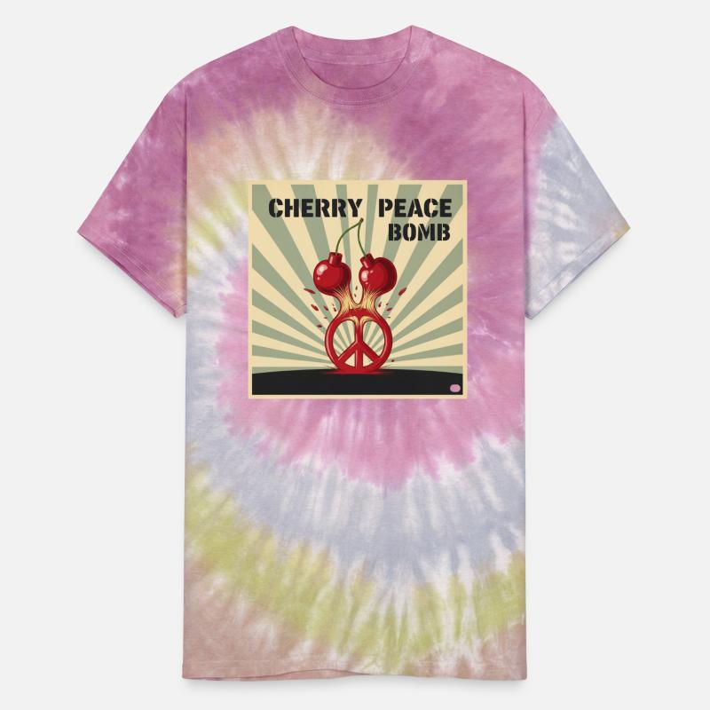Cherry Peace Bomb – Explosive Retro Pop Art Tee