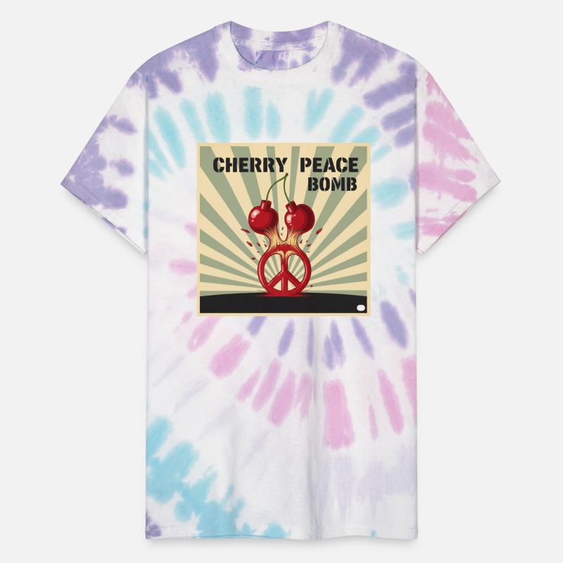 Cherry Peace Bomb – Explosive Retro Pop Art Tee