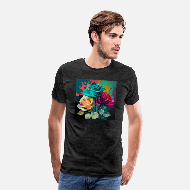 Color Explosion A Pop Art Rose Composition T-Shirt