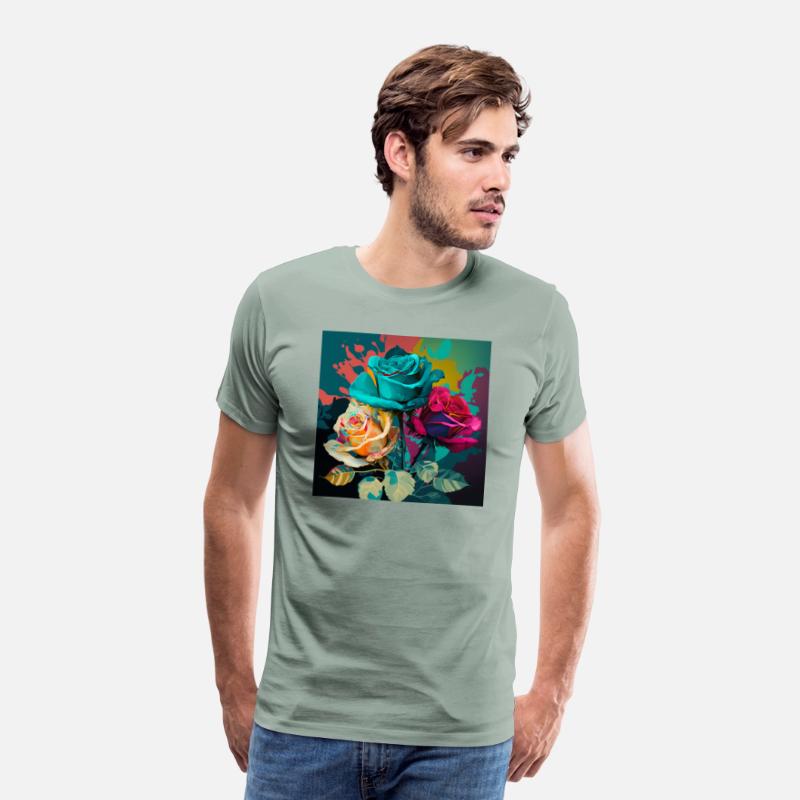 Color Explosion A Pop Art Rose Composition T-Shirt