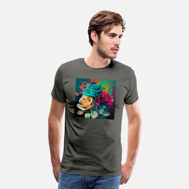 Color Explosion A Pop Art Rose Composition T-Shirt