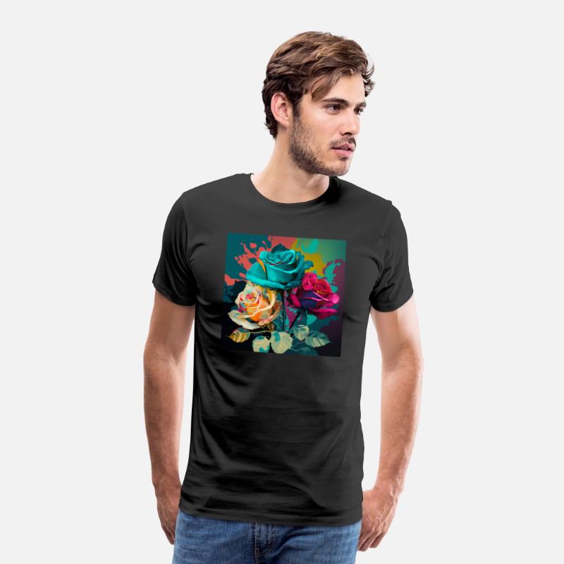 Color Explosion A Pop Art Rose Composition T-Shirt