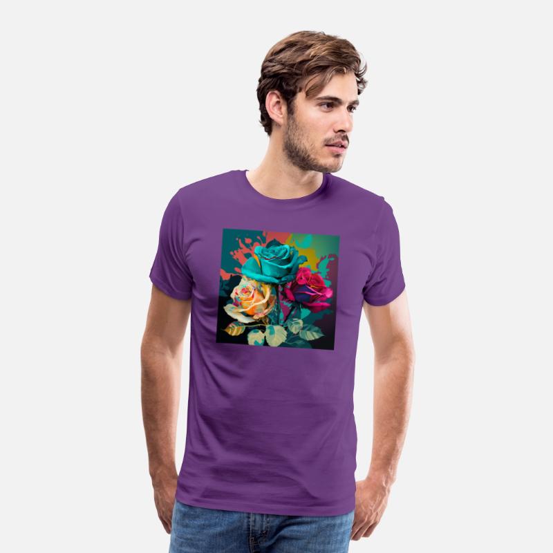 Color Explosion A Pop Art Rose Composition T-Shirt