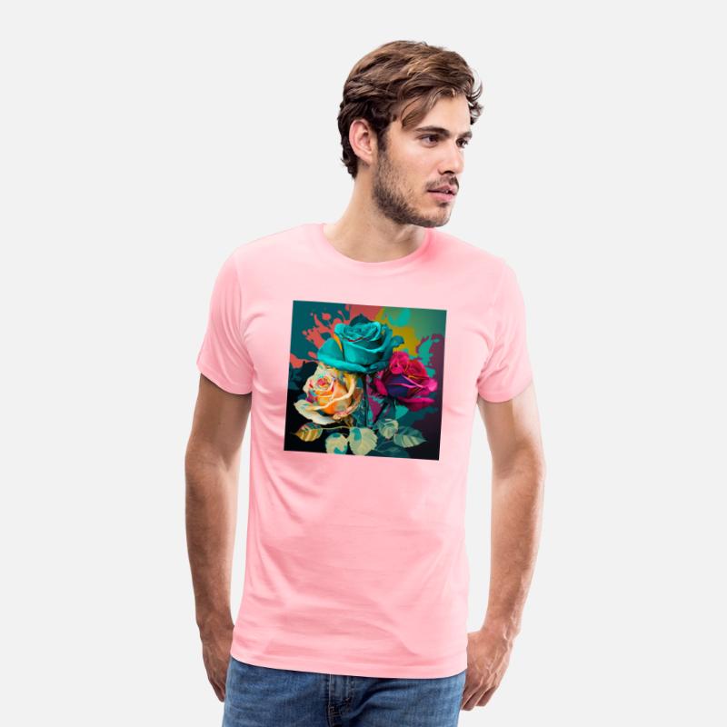 Color Explosion A Pop Art Rose Composition T-Shirt