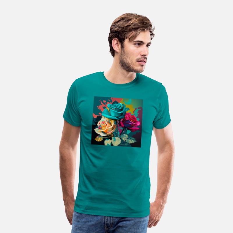 Color Explosion A Pop Art Rose Composition T-Shirt