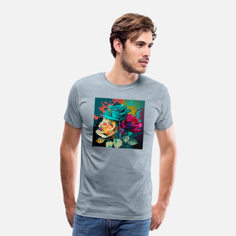 Color Explosion A Pop Art Rose Composition T-Shirt