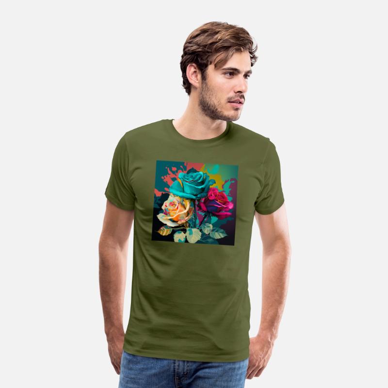 Color Explosion A Pop Art Rose Composition T-Shirt