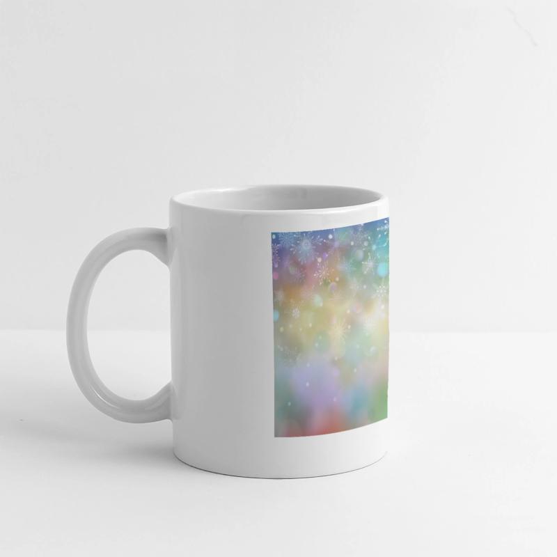 Colorful Bokeh Christmas Snowflakes