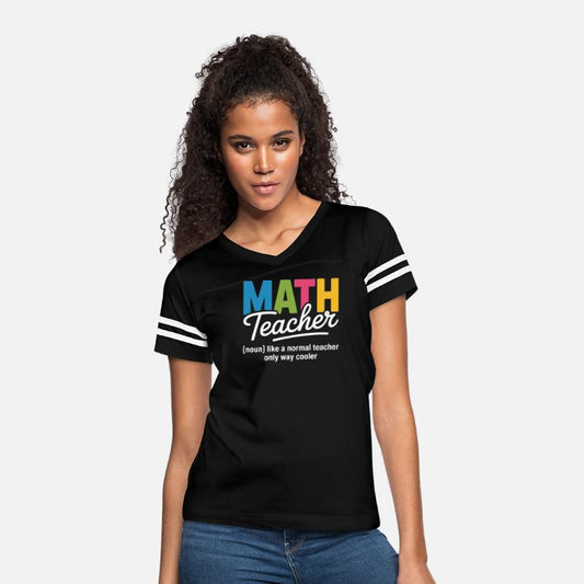 Colorful Math Teacher Illustration