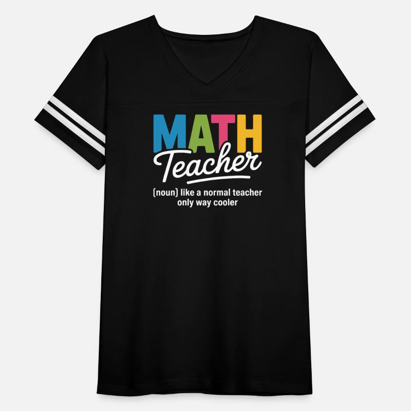 Colorful Math Teacher Illustration