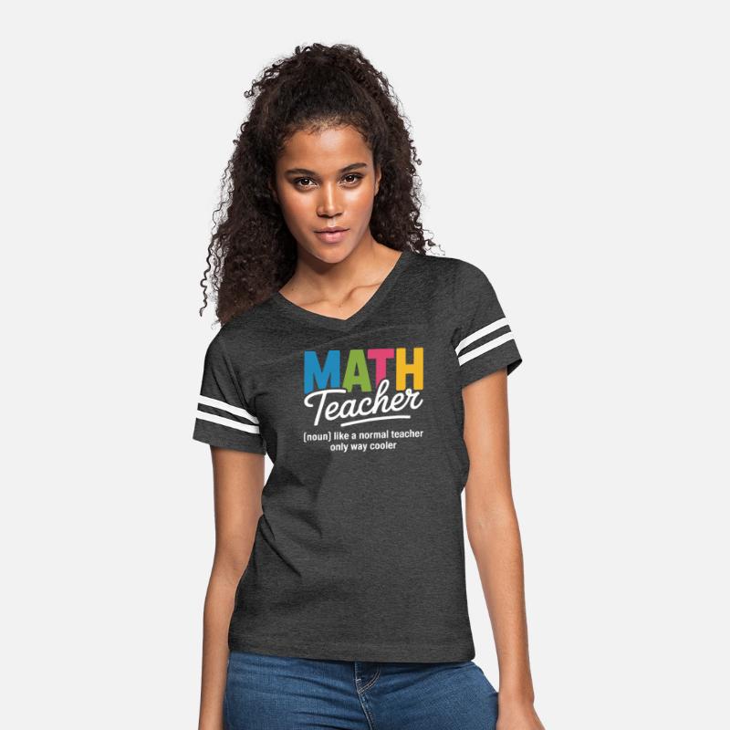 Colorful Math Teacher Illustration