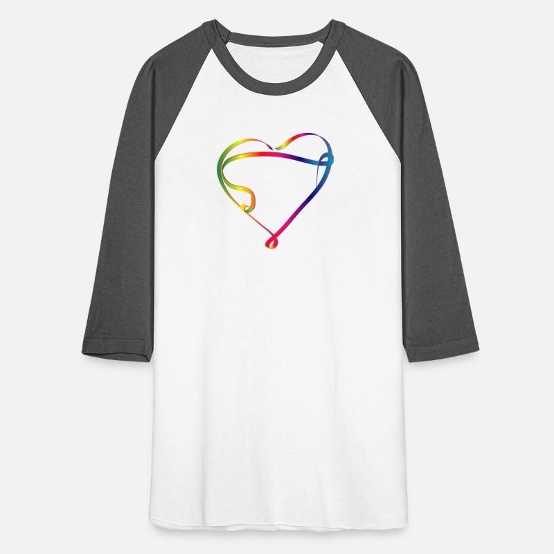 colorful ribbon in heart shape and rainbow colors
