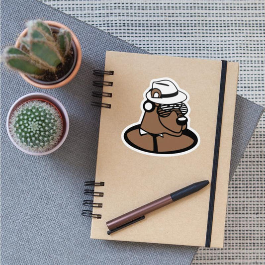 Cool Bear DJ Grizzly Hat Headphone Music Party Fun