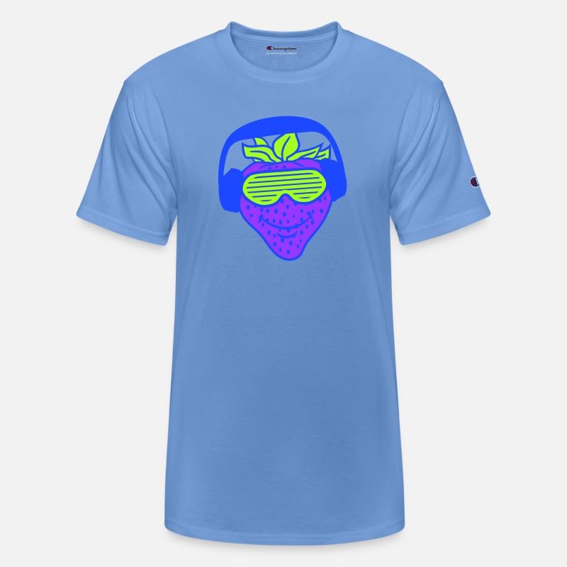 Cool DJ Strawberry Fruit Smile Music Party Funny