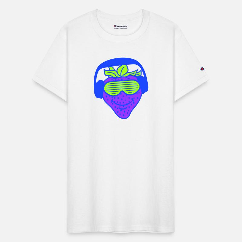 Cool DJ Strawberry Fruit Smile Music Party Funny