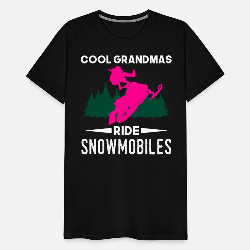 Cool Grandmas Ride Snowmobiles Snowmobiling Woman