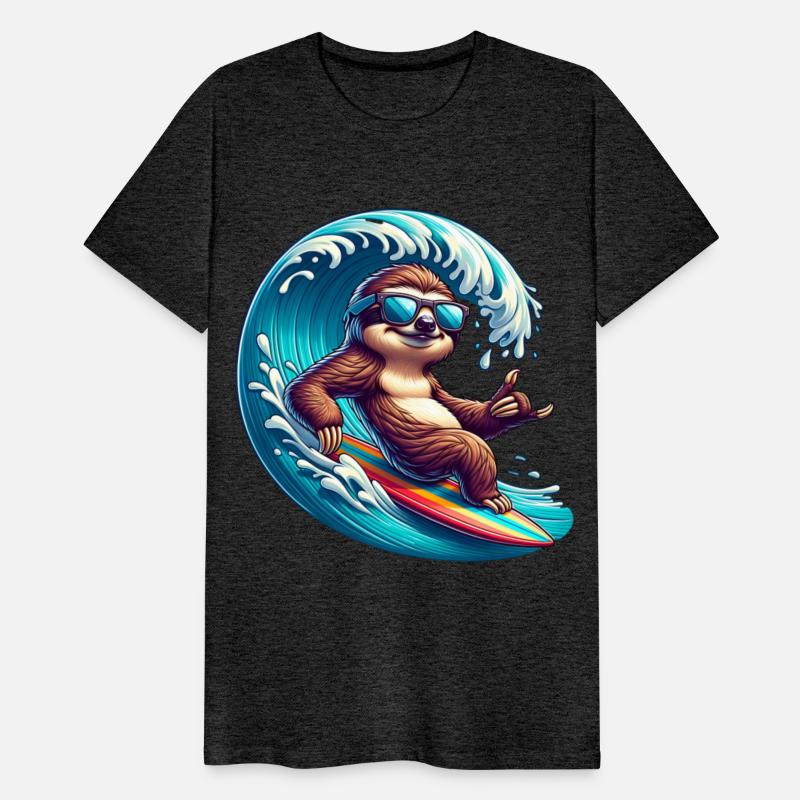 Cool Surfing Sloth Riding the Waves
