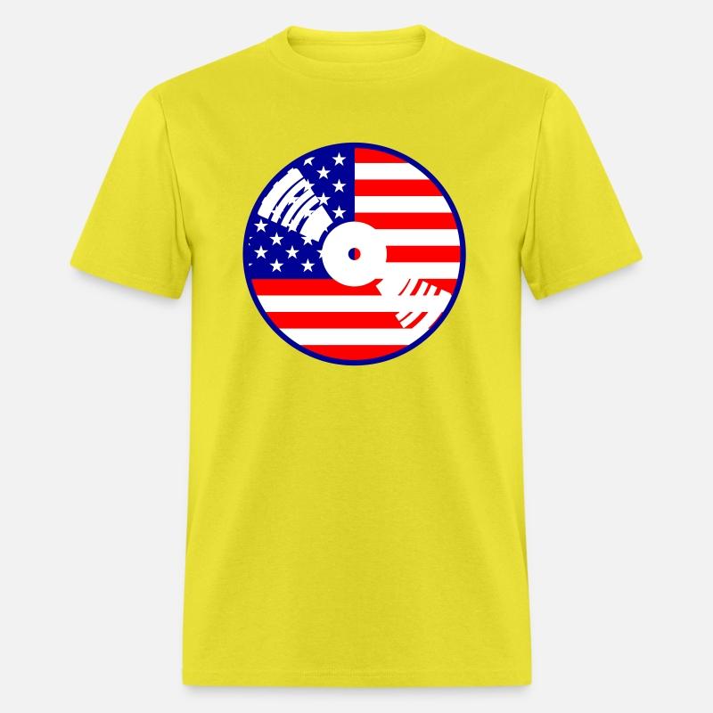 Cool USA Flag America Vinyl Music Record DJ Party