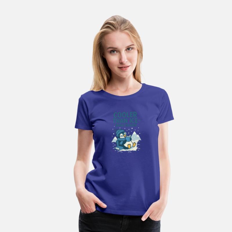 Cooler Than Ice – Funny Reading Penguin Book Shirt