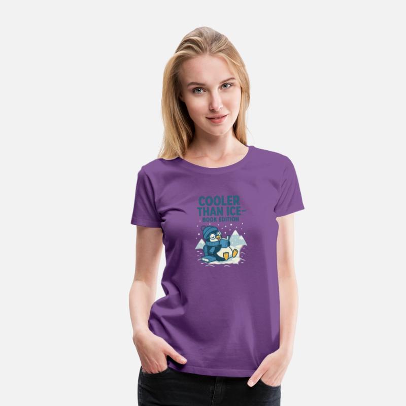 Cooler Than Ice – Funny Reading Penguin Book Shirt