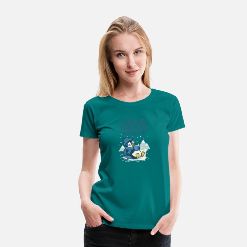 Cooler Than Ice – Funny Reading Penguin Book Shirt