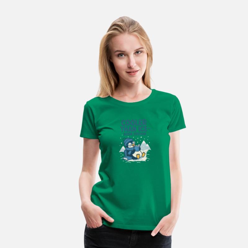 Cooler Than Ice – Funny Reading Penguin Book Shirt