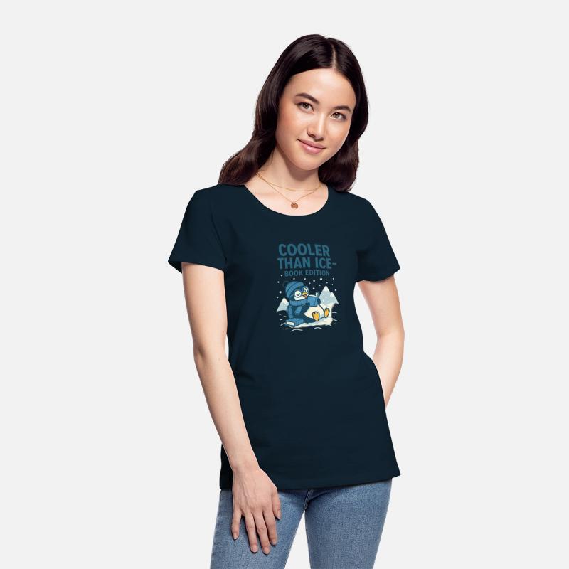 Cooler Than Ice – Funny Reading Penguin Book Shirt