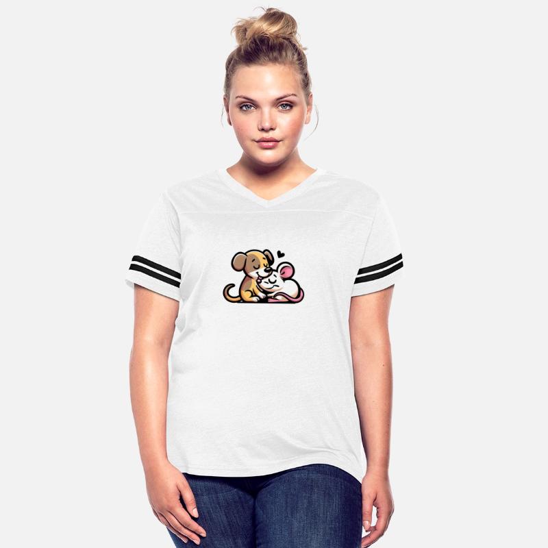 Cuddling Dog And Mouse In Love