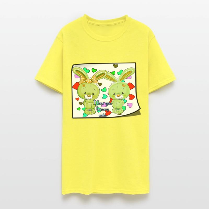 Cute Bunny Pink i love you Clip Art paper