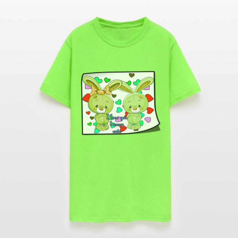 Cute Bunny Pink i love you Clip Art paper