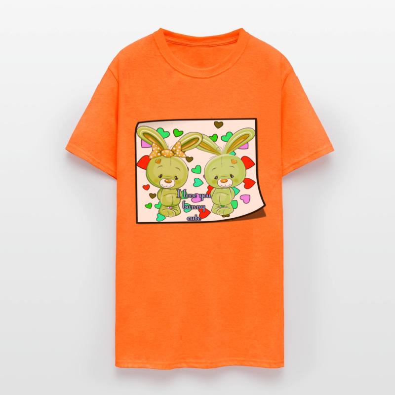 Cute Bunny Pink i love you Clip Art paper