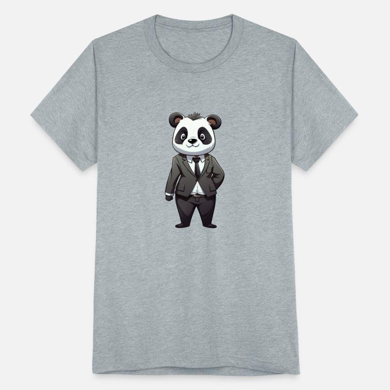 cute cartoon anime panda wearing suit