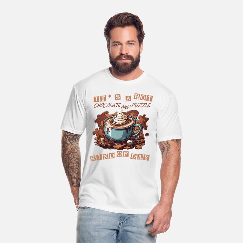 cute it hot chocolate and puzzle kind of day retro