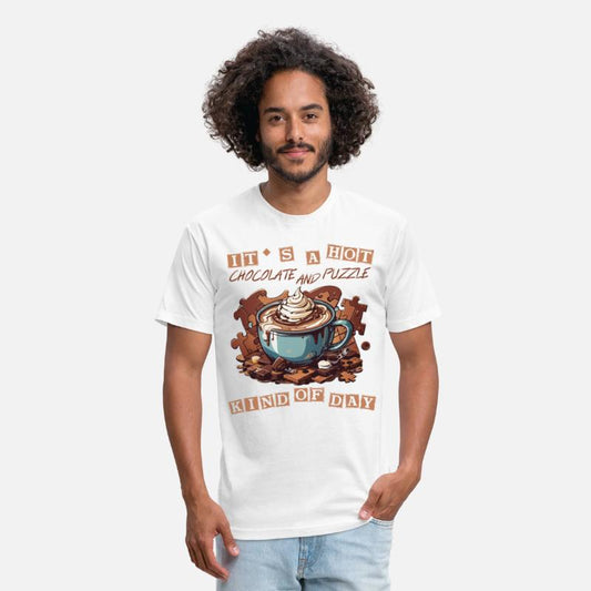 cute it hot chocolate and puzzle kind of day retro