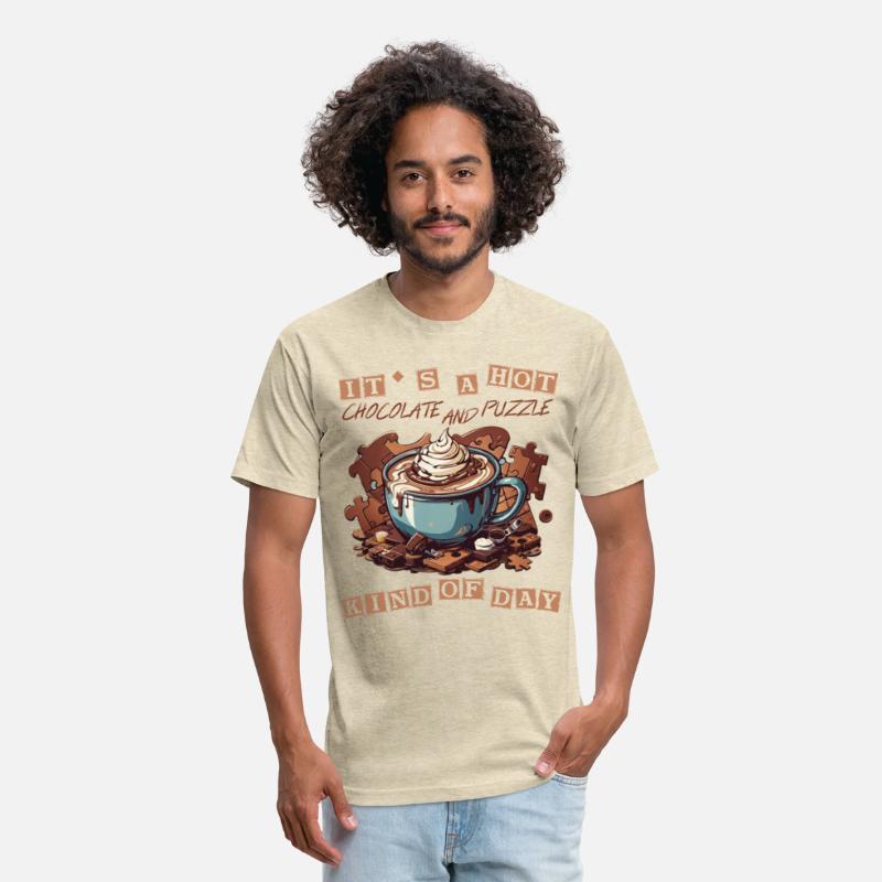 cute it hot chocolate and puzzle kind of day retro