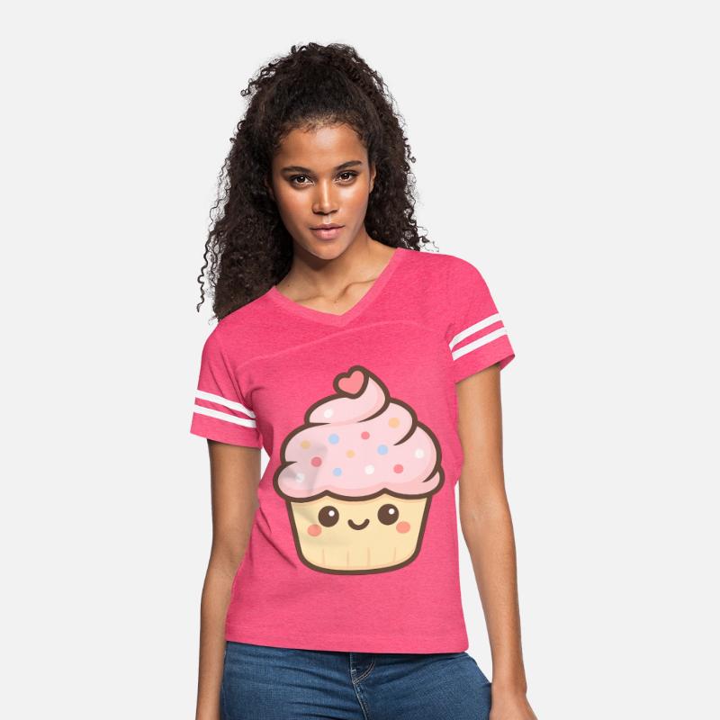 Cute Kawaii Mini Cupcake Icon – Pastel Pink Frosti