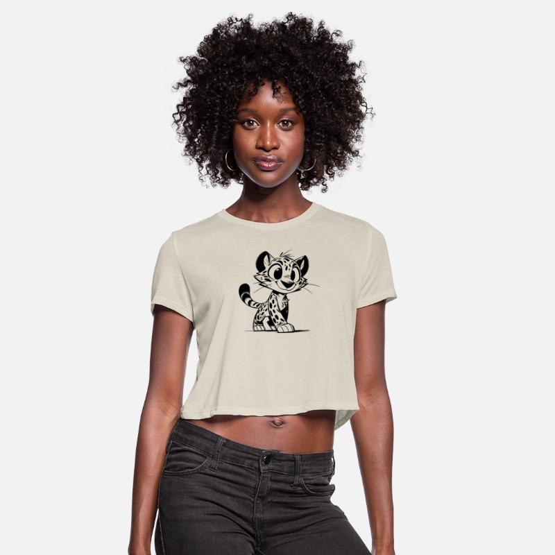 Cute Leopard Sketch With Big Eyes