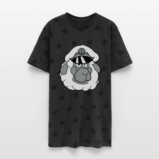 Cute Sheep Old Captain Cap Face Cool Cartoon Comic