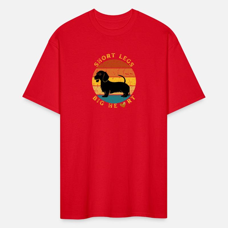 Dachshund short leg big heart t-shirt