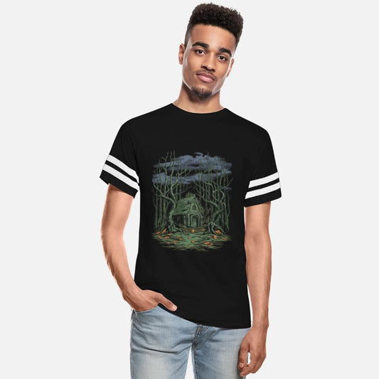 Dark Cottagecore Forest Scene