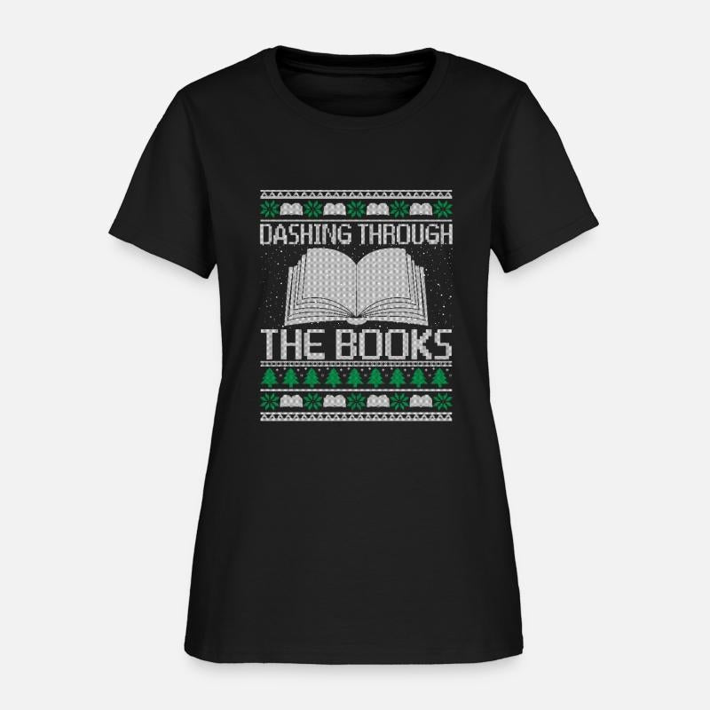 Dashing Through The Books Funny Reading Christmas